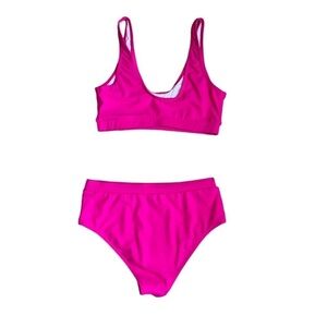 Pink Lily Fucsia 2 Pieces Swim Suit Bikini Size M